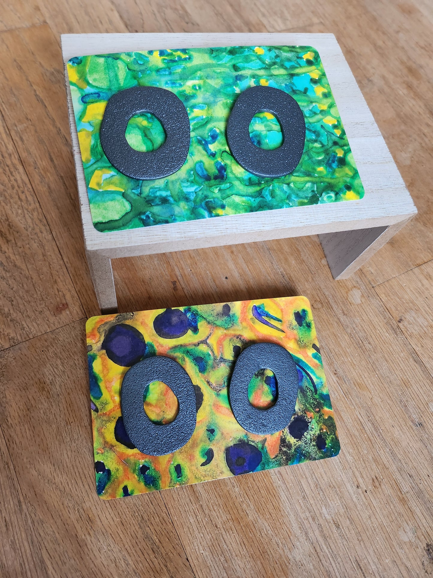 Blue Steel Oversized Circle studs