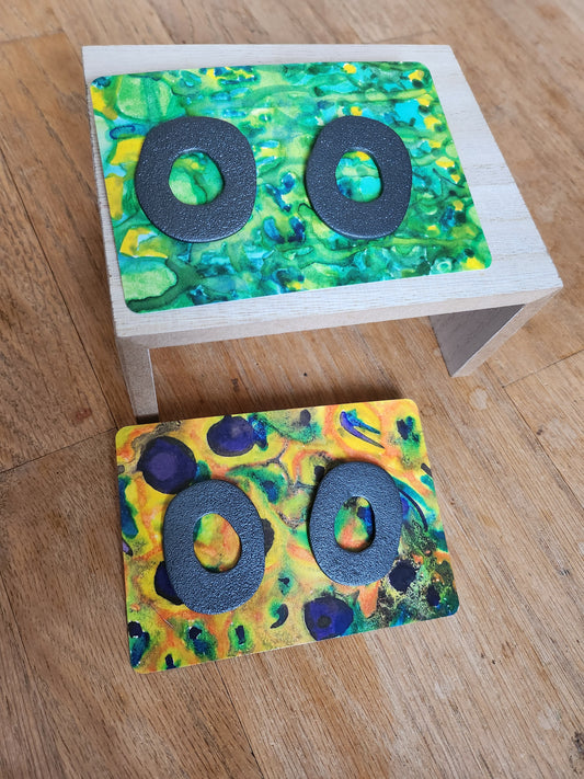 Blue Steel Oversized Circle studs