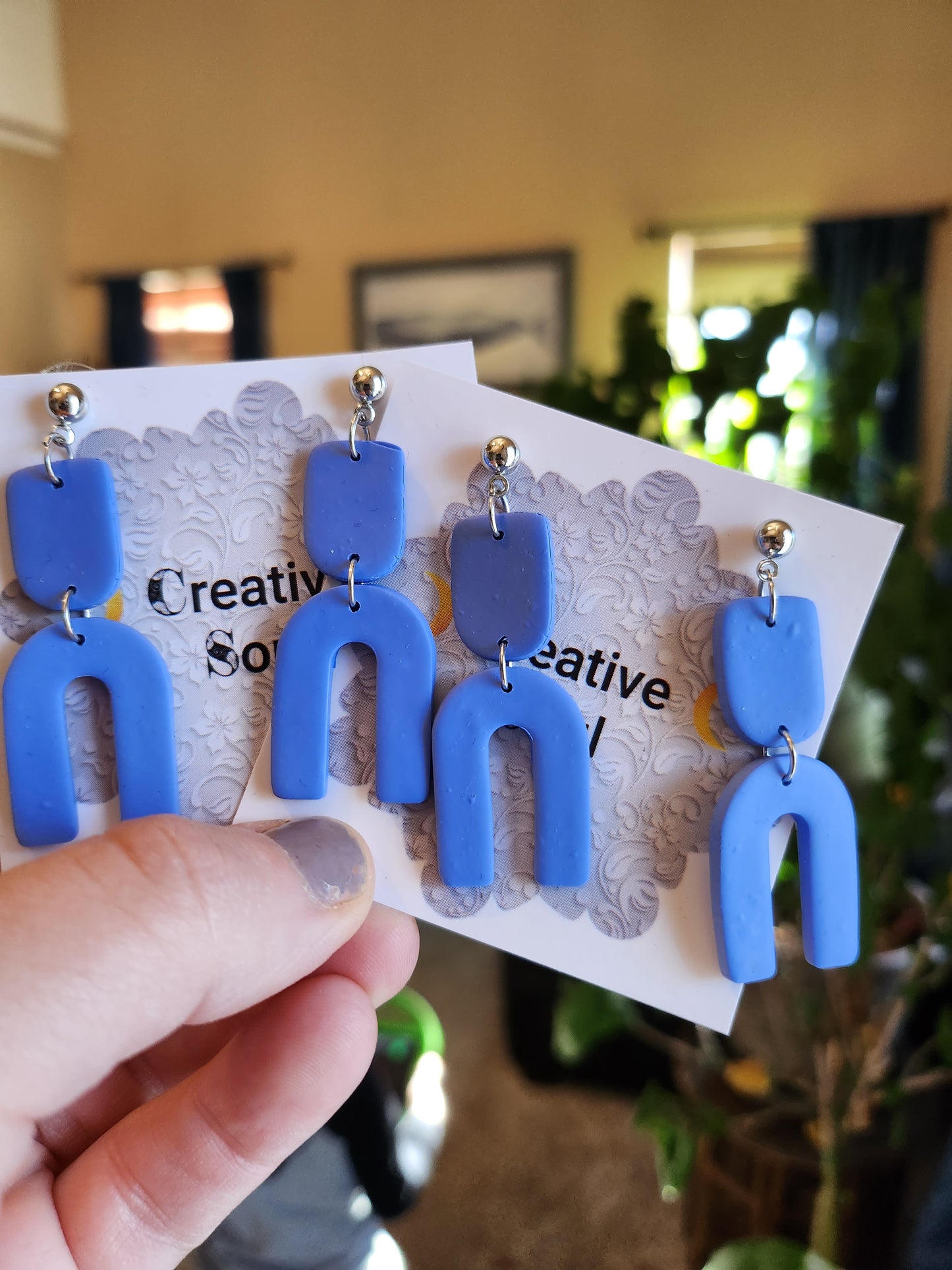 Kara dangles in Robins Egg Blue