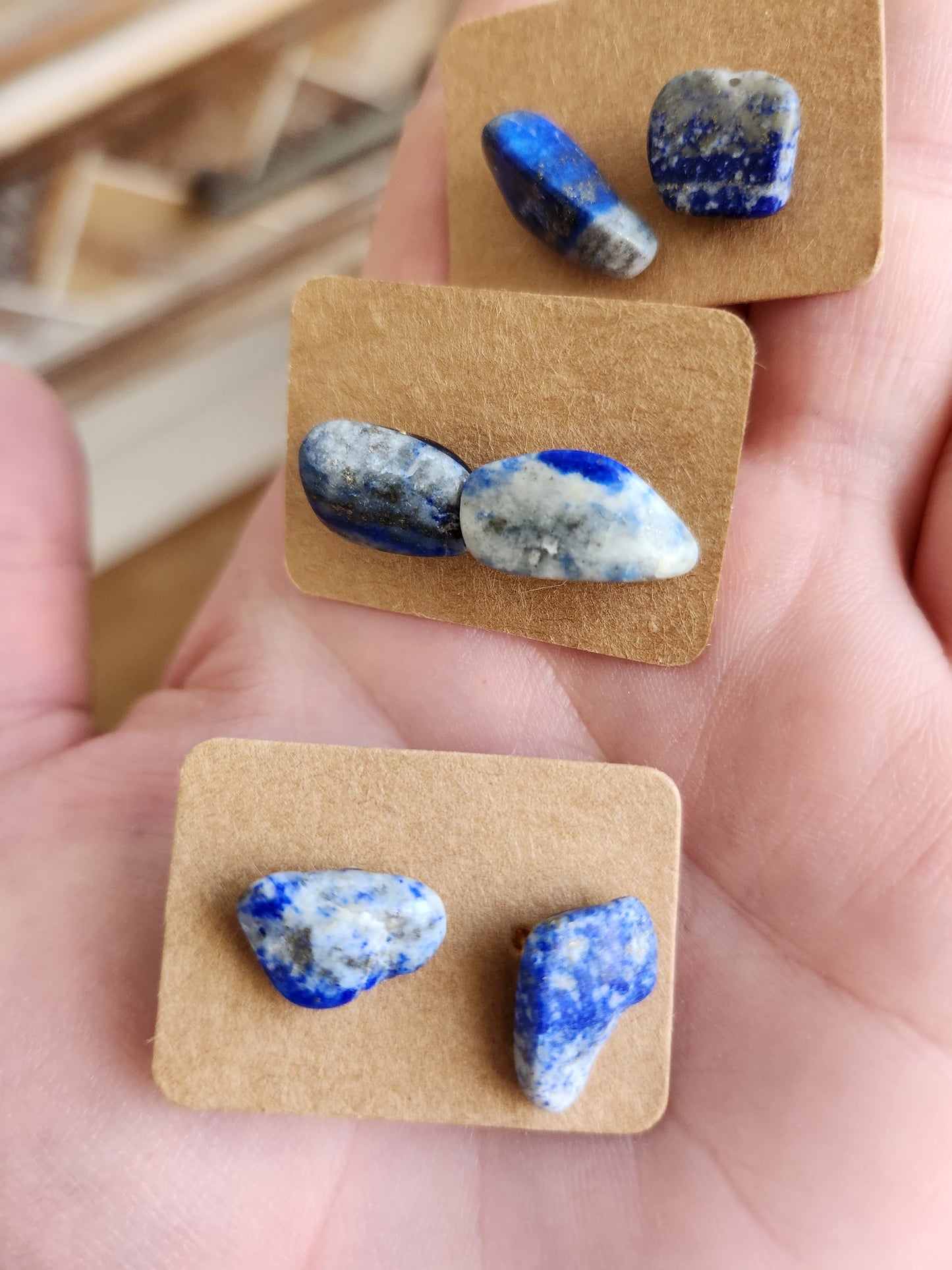 Real Lapis studs