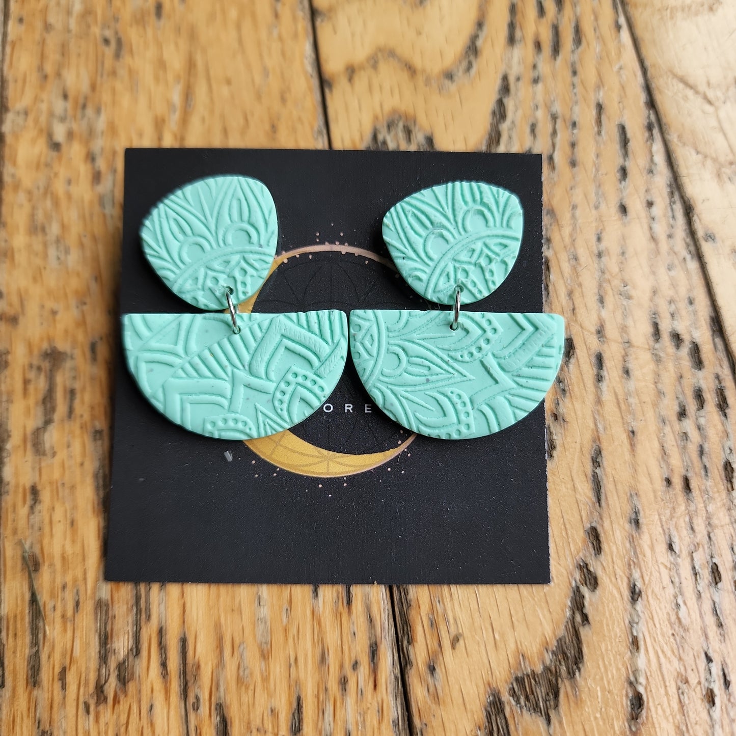 Textured Mandala dangles