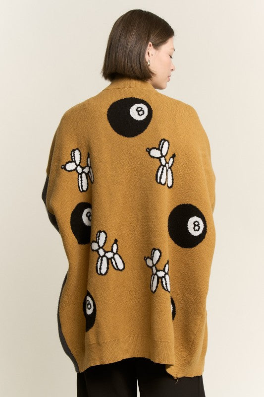 Balloon Dog Magic 8 Ball Cardigan